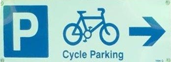 cycle parking sign at Coop Prestwood