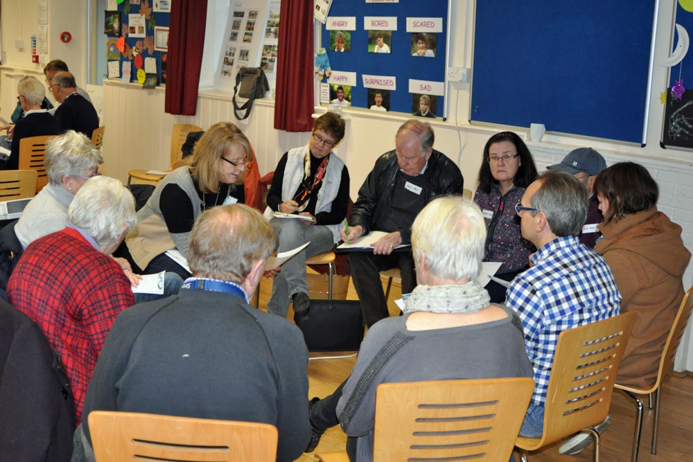 Carole Eaden addresses group discussion GMPRG consultation Prestwood November 2018