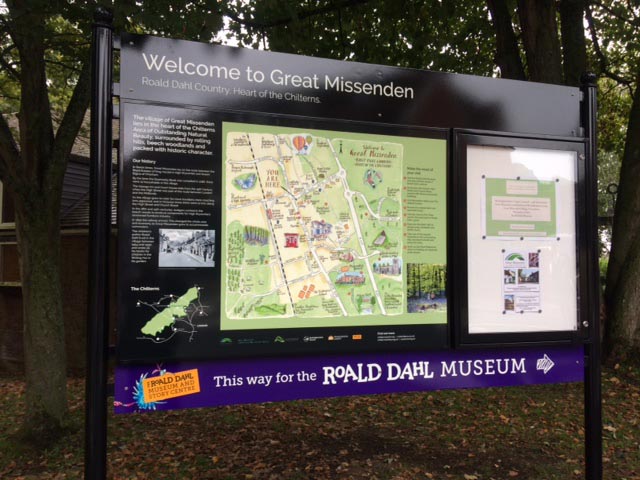 Tourist information board Great Missenden High Street 